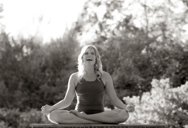 woman sitting crossed legged Best Yoga Photography Michael Segal Santa Monica naked yogi pose